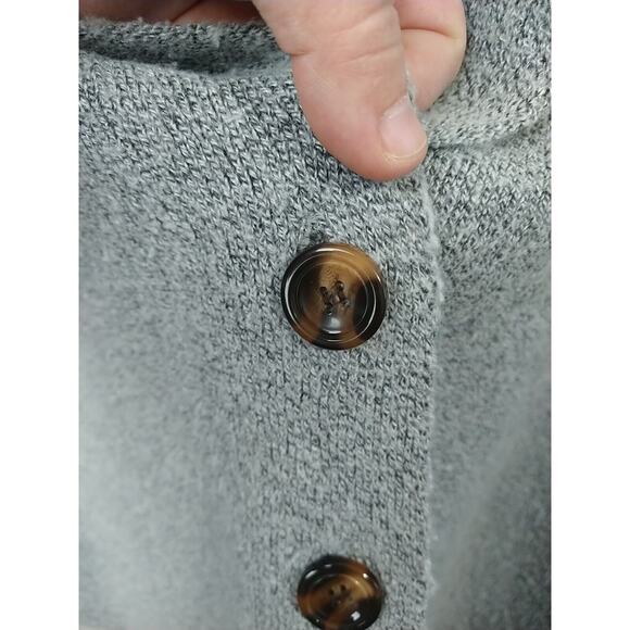 Absolutely Famous Woman M Cardigan Grey Sweater Rib Long Sleeve Cabin Core... - Picture 8 of 10